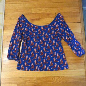 Post Mark from Anthropologie Fox Off the Shoulder Shirt - Size M - VGUC